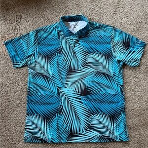 Men's Tropical Leaf Polo Private Golf Course Hawaii